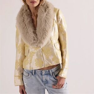 Free people French Exit Jacket straw